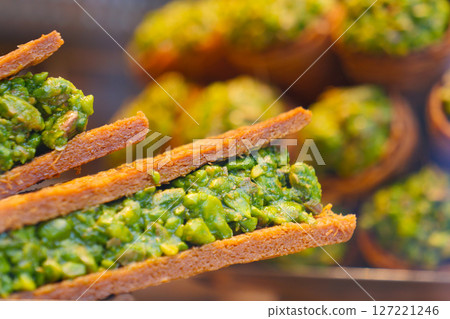 turkish dessert baklava on a plate turkish dessert baklava on a plate 127221246