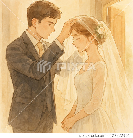 婚紗的動人瞬間 | 新人宣誓前的溫馨瞬間 | 揭開婚紗的感人場景 127222905