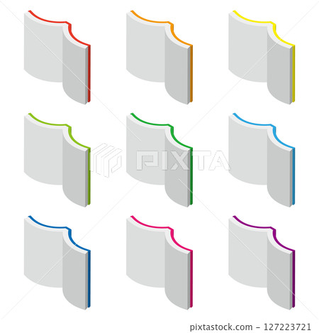 一組打開的書插圖 127223721