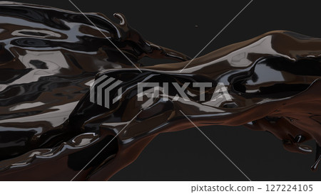 The Black liquid splash for Abstract Background image 3d Rendering. The Black liquid splash for Abstract Background image 3d Rendering. 127224105