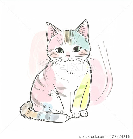 Cat illustration material 127224216