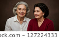 People sharing a Joyful Moment Outdoors With Warm Smiles 127224333