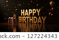 Colorful Birthday Celebration with Cakes, Candles, Balloons, and Decorations 127224343