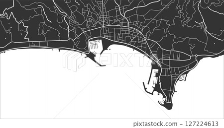 Layered editable vector illustration outline of Cannes,France. 127224613