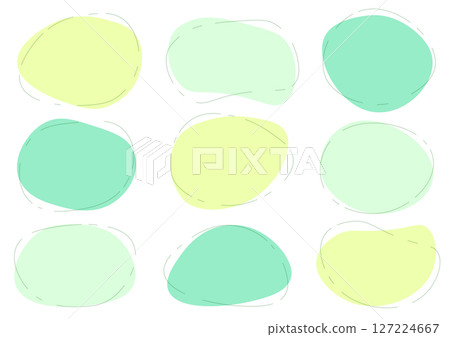 A loosely shaped green frame set A loosely shaped green frame set 127224667