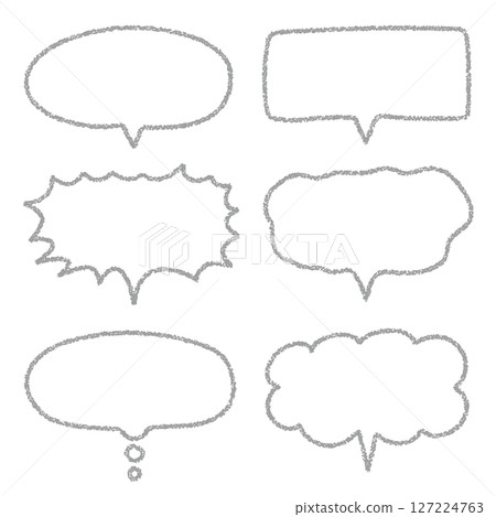 Crayon material hand-drawn balloon set 127224763