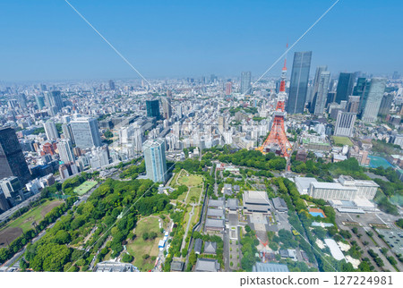 閃耀新綠的東京街景 127224981