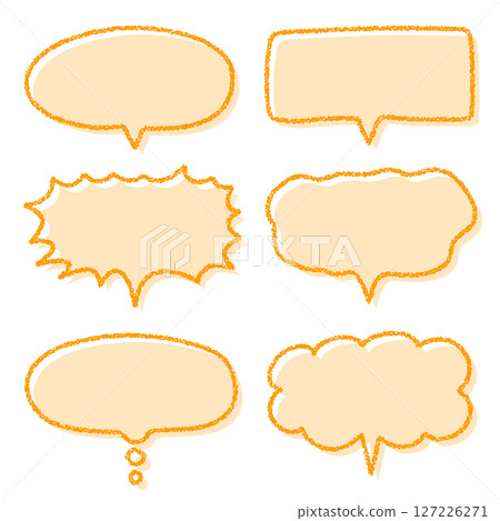 Crayon material hand-drawn balloon set 127226271