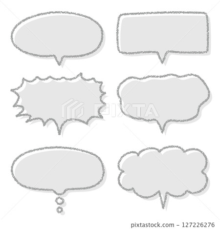 Crayon material hand-drawn balloon set 127226276