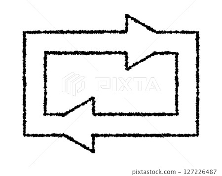 Clockwise rotating arrow icon 127226487