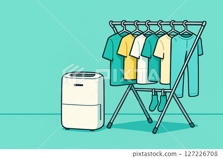 雨季使用除濕機,在室內舒適地烘乾衣物 雨季使用除濕機,在室內舒適地烘乾衣物 127226708