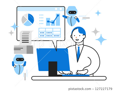 男人和女人使用人工智慧,人們解決問題的插圖,用人工智慧創建表格 男人和女人使用人工智慧,人們解決問題的插圖,用人工智慧創建表格 127227179