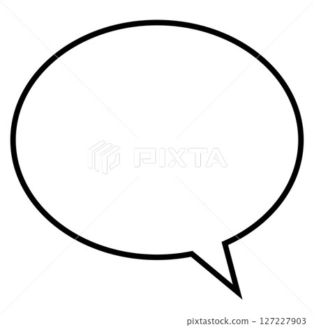 Simple speech bubble 1 monochrome 127227903