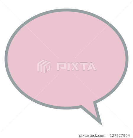 Simple speech bubble 1 pink 127227904