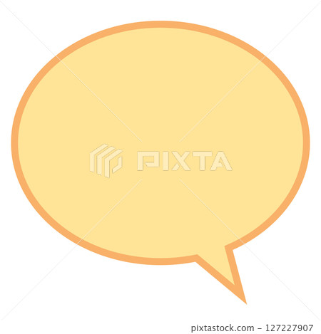 Simple speech bubble 1 Yellow Simple speech bubble 1 Yellow 127227907
