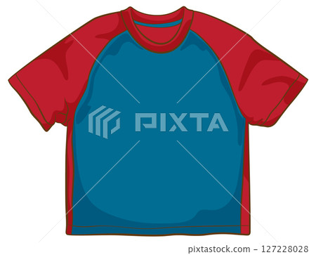 Colorful Raglan T-Shirt Vector Illustration 127228028