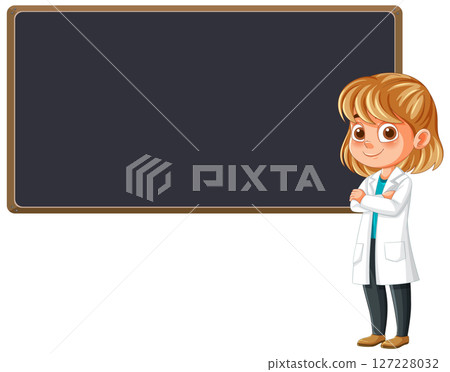 Scientist Teaching in Classroom Illustration Scientist Teaching in Classroom Illustration 127228032