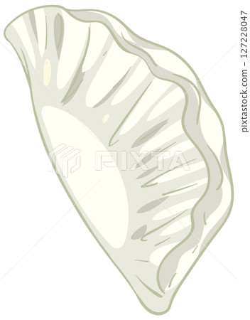 Minimalist Vector Illustration of Asian Dumpling Minimalist Vector Illustration of Asian Dumpling 127228047