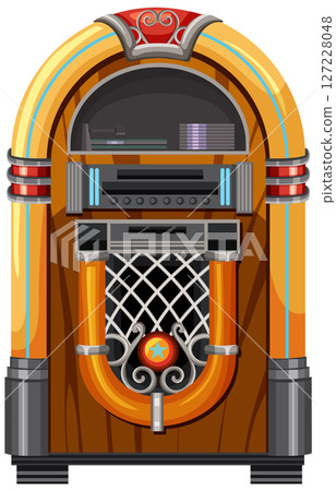 Retro Jukebox Vector Illustration with Vibrant Colors Retro Jukebox Vector Illustration with Vibrant Colors 127228048