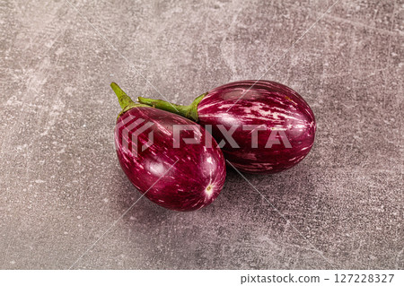Ripe raw mini violet eggplant Ripe raw mini violet eggplant 127228327