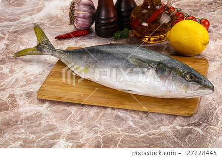 Raw Japanese Amberjack for cooking 127228445