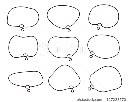 A set of lines for softly shaped thought bubbles A set of lines for softly shaped thought bubbles 127228770