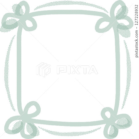 綠色三葉草手繪半色調框架圖 127228932