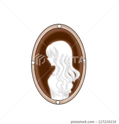 Simple Cameo Figure Silhouette 127229218