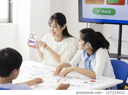 Children taking English classes Children taking English classes 127229322