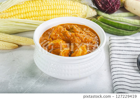 Indian cuisine - Kadai chicken masala 127229419