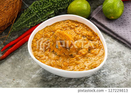 Indian cuisne - Chicken massala with sauce Indian cuisne - Chicken massala with sauce 127229813