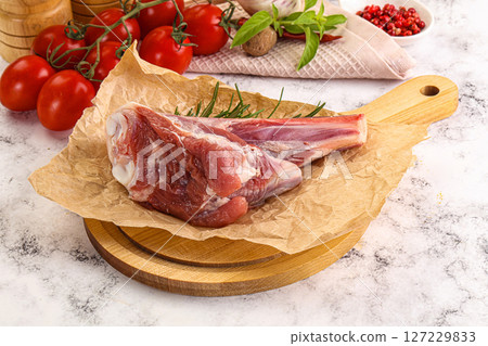 Raw lamb shank for cooking Raw lamb shank for cooking 127229833
