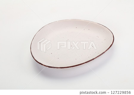 White ceramic empty plate dishware White ceramic empty plate dishware 127229856