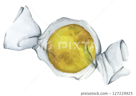 Watercolor Cute Halloween Wrapped Candy. Confectionery for Holiday Packaging and Party Decor. Trick or Treat Candy Illustration. Watercolor Cute Halloween Wrapped Candy. Confectionery for Holiday Packaging and Party Decor. Trick or Treat Candy Illustration. 127229925