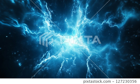 Blue flash, abstract, vector, black background Blue flash, abstract, vector, black background 127230356