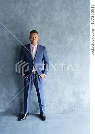 Full body of a black male businessman 127230515