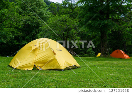 Tents set up at the Tokuzawaen campsite 127231938