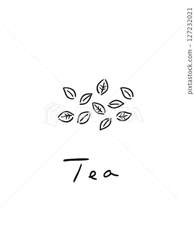 茶和茶葉的手繪插圖 | 線條畫 127232021