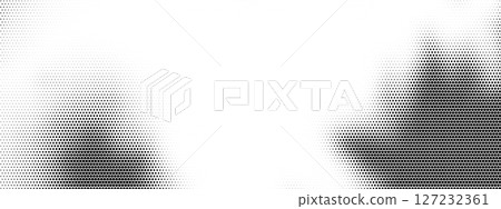 Honeycomb Halftone Pattern Hexagon Fade. Halftone gradient background geometric. Abstract Overlay Vector Texture. 127232361