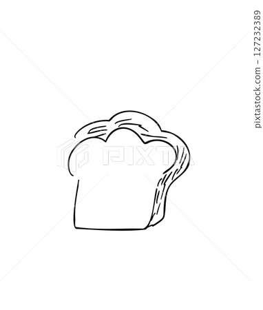 Hand-drawn illustration of bread | Line drawing 127232389