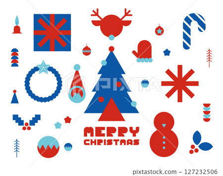 聖誕節圖示和設計裝飾品 聖誕節圖示和設計裝飾品 127232506