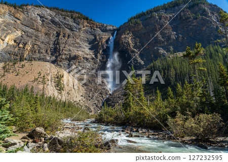 A spectacular summer view of Takakkaw Falls, the second highest waterfall in Canada (Yoho National Park, Canadian Rockies) A spectacular summer view of Takakkaw Falls, the second highest waterfall in Canada (Yoho National Park, Canadian Rockies) 127232595