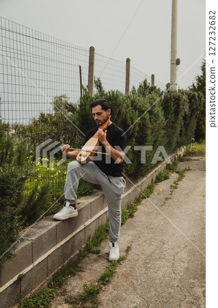 Man Playing Lyre In The Natual Landscape 127232682