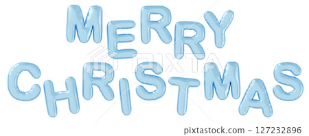 3D圖片_氣球_聖誕快樂_淺藍色 127232896