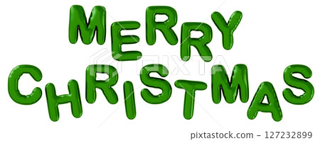 3D圖像_氣球_聖誕快樂_綠色 127232899