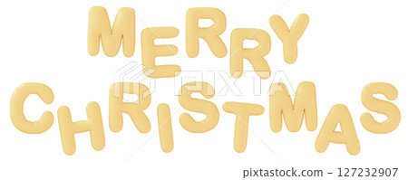 3D image_balloon_MERRY CHRISTMAS_yellow 3D image_balloon_MERRY CHRISTMAS_yellow 127232907