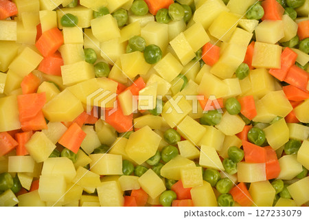 Cooked diced vegetables Cooked diced vegetables 127233079