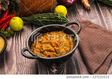 Indian cuisine - Dal Tadka lentil Indian cuisine - Dal Tadka lentil 127233315