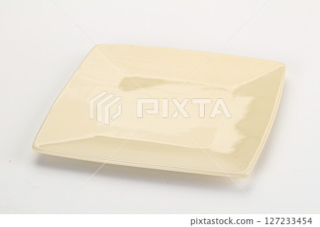Empty clean color plate dishware Empty clean color plate dishware 127233454