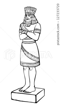 Vector drawing. Big golden idol Vector drawing. Big golden idol 127233720